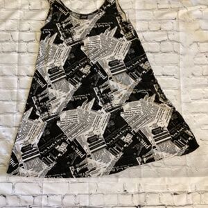 Tank Alphabet Print Dress ( PREOWNED) Size - XL
